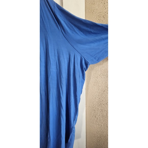 NWT ASHLEY STEWART back to basics tagfree blue Rayon long sleeve T 34/36 - Picture 6 of 8